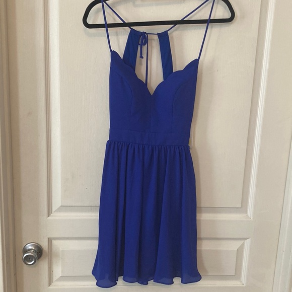 B Darlin Dresses & Skirts - Royal blue homecoming or wedding guest tie back open back dress size 0